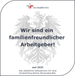 Auszeichnung „Familienfreundlicher Arbeitgeber 2025"